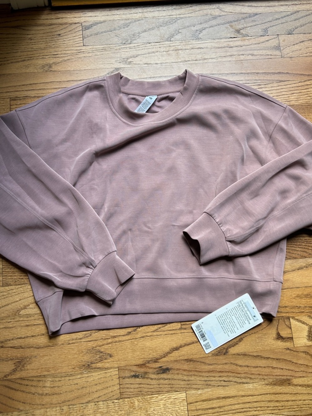 lululemon Dusty Rose Perfectly Oversized Crop Crew Softstreme Sweatshirt NWT